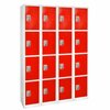 Adiroffice 72in H x 12in W x 12in D 4-Compartment Steel Tier Key Lock Storage Locker in Red, 4PK ADI629-204-RED-4PK